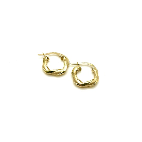 Orecchini A Cerchio Oro Giallo 18K (750) - Altezza 18mm, Larghezza 6mm - Con Scatola Regalo E Certificato - 5