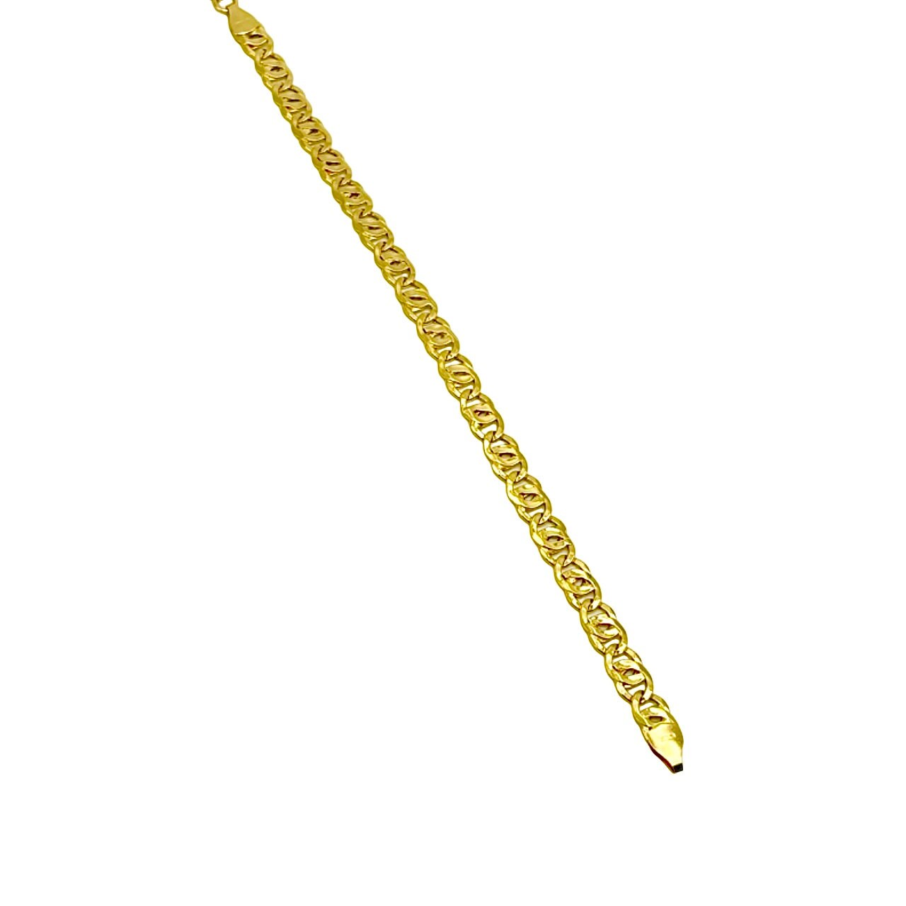 18K Yellow Gold Bracelet - 8.1” Bracelet- Tiger Eye Link