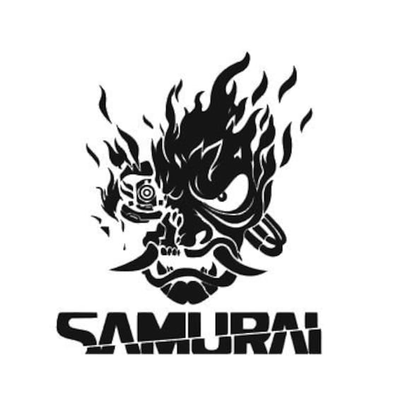 Samurai группа. Самурай киберпанк 2077. Кружка Cyberpunk 2077 Samurai logo. Логотип Самурай Cyberpunk. Киберпанк Самурай логотип.