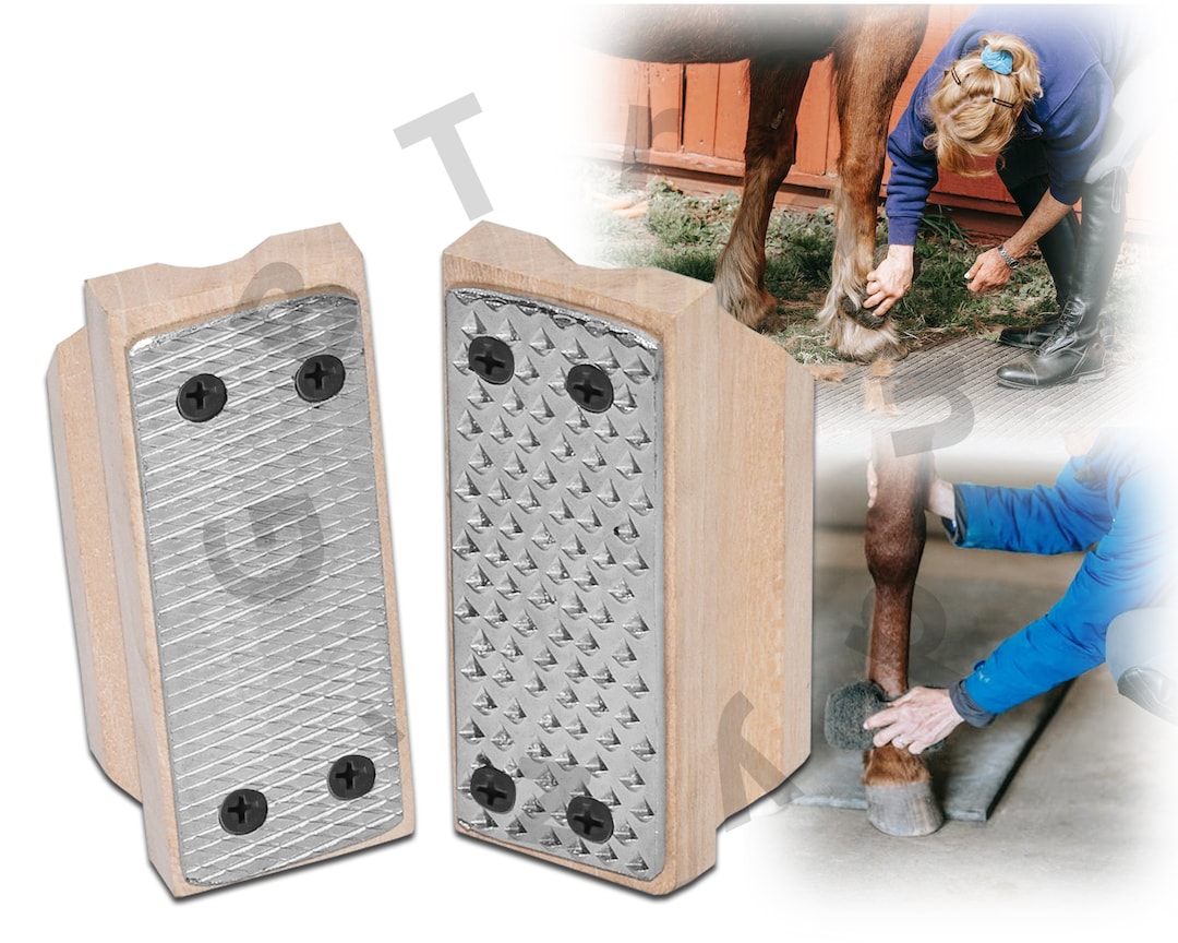 Mini Farrier Rasp With Wooden Handle Coarse & Fine Tooth, Handle Hoof