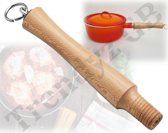 Replacement Handmade Wooden Handle for Descoware 80-D FE 20 Belgium 20cm Saucepan Pan