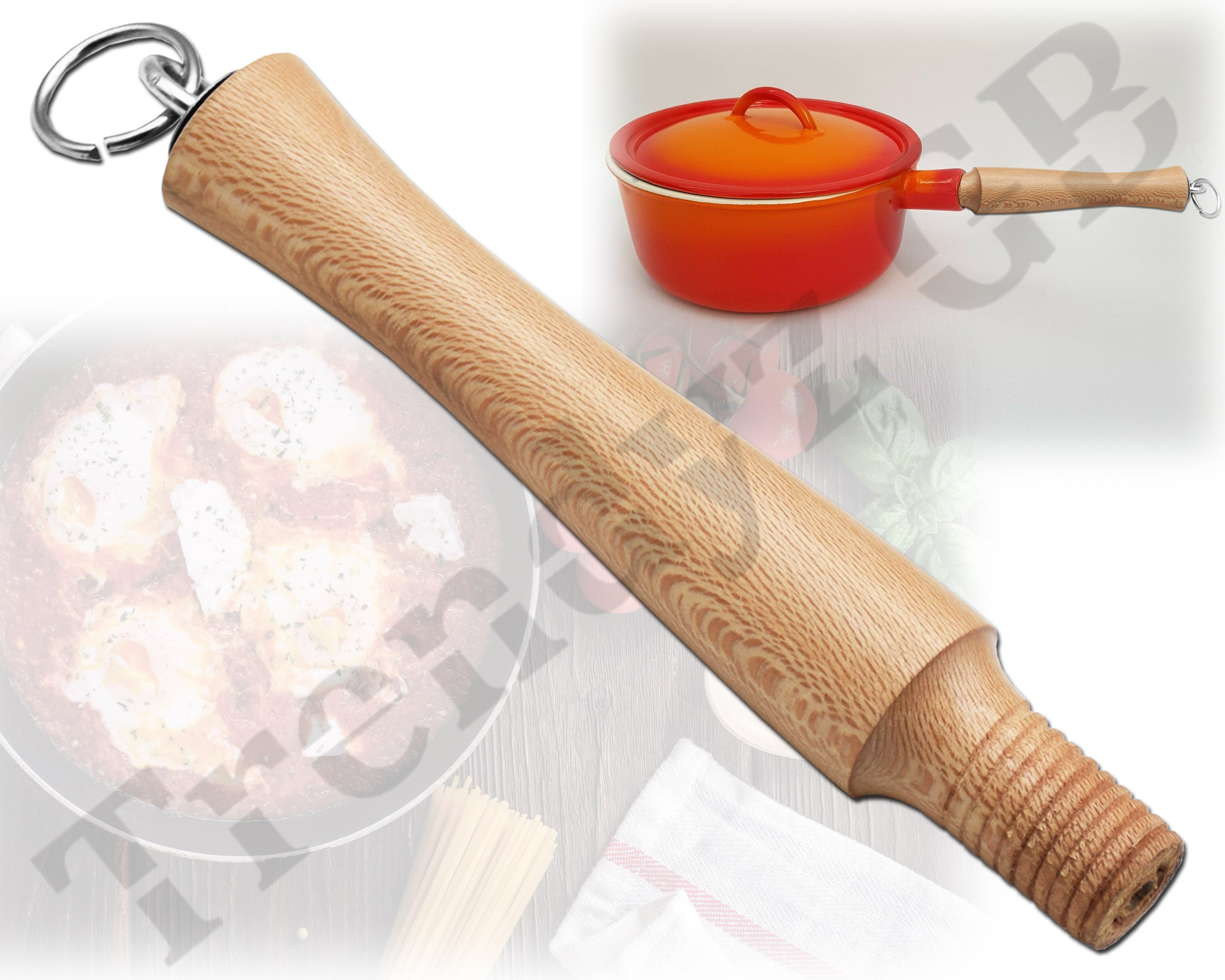 Replacement Handmade Wooden Handle for Descoware 80-C 18 R Belgium Saucepan Pan