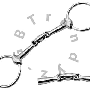 Zuigtablet Double Jointed Snaffle Mouth Bit - Mondstuk - Roestvrij Staal