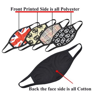 Adult Face Mask Protective Covering Mouth Breathable Mask Machine Washable Reusable Cotton