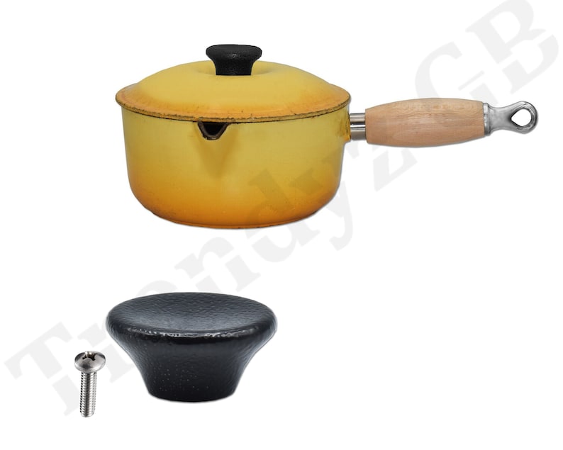 Le Creuset Pan Replacement Sturdy Wooden Handle With Stainless Steel