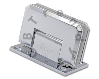 Chrome Plated 90 Degree Pewter Shower Door Hinge - 8-10mm Glass