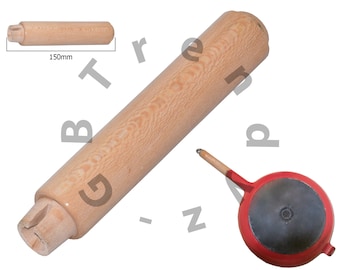 Mango de repuesto para sartén grande de hierro fundido esmaltado Le Creuset de 29 cm - Hecho a mano - Solo mango