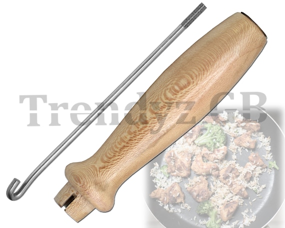 Le Creuset Replacement Wooden Handle for Frying Pan With Choice of  Stainless Steel Inner Rod and Hanging Hook 