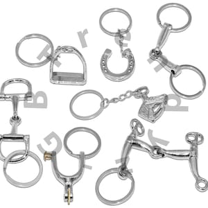 Equestrian Gift Horse Pony Snaffle Bit - D Ring Bit - Western Bit Key Chain Ring - Equestrian Gifts