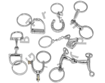 Presente equestre Cavalo Pônei Snaffle Bit - D Ring Bit - Western Bit Chaveiro Anel - Presentes Equestres