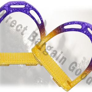 Jin Stirrups Aluminum Double Shades Horse Riding Equestrian Treads - Lightweight - Jinn Stirrups