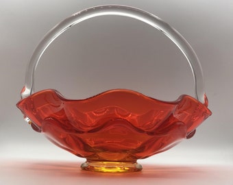 Viking Glass Basket Persimmon Epic Double Crimped