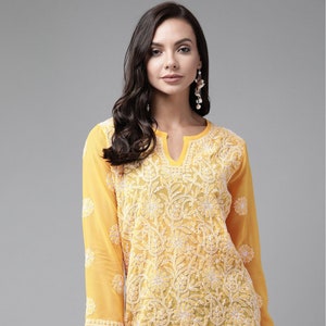 Embroidered Kurtis Etsy