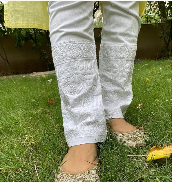 Buy Chikankari Leggings Online In India Etsy India