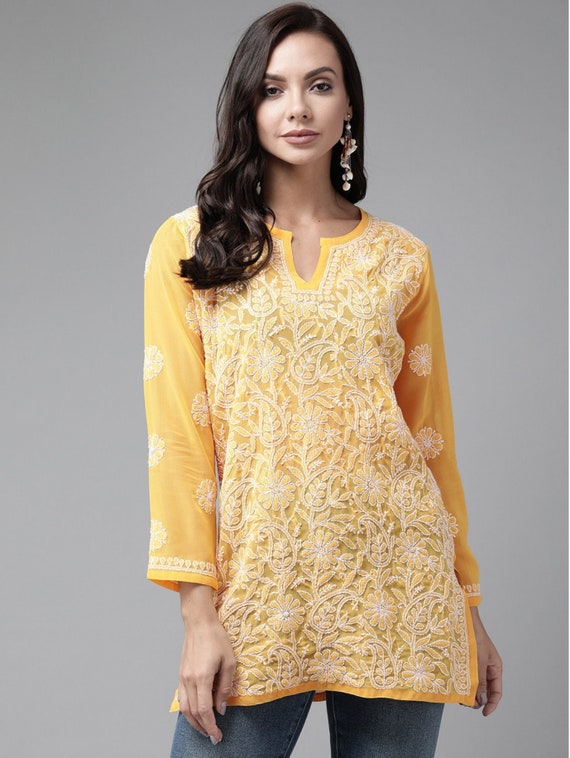 Handwoven Yellow Ikat Dress – EARTHICA