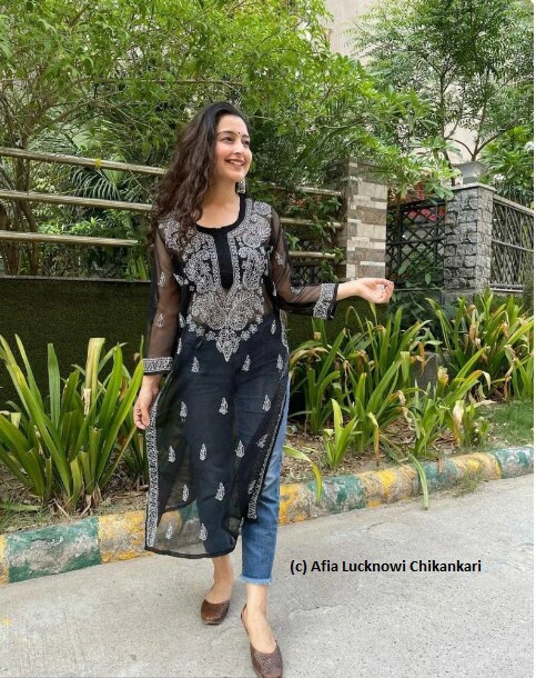 Buy Ada Hand Embroidered Black Cotton Lucknowi Chikankari Kurti A911174  Online at Best Prices in India - JioMart.