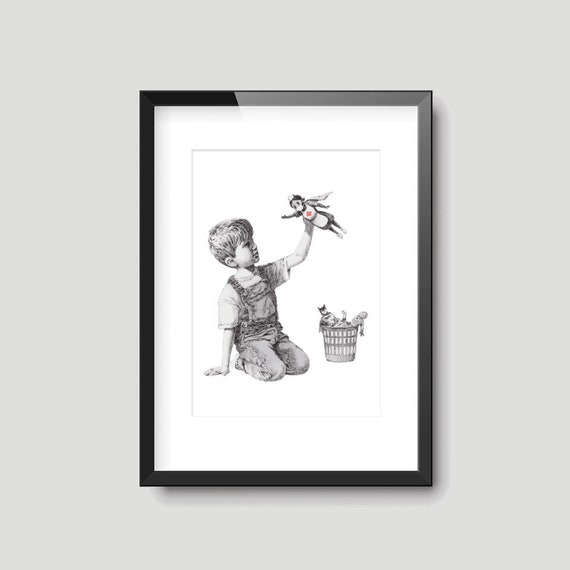 Banksy Nhs Superheroes Game Changer Tribute A4 A3 A2 Print Etsy