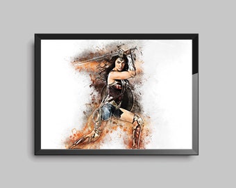 Wonder Woman | A4 A3 Wall Art Graphic Print unframed