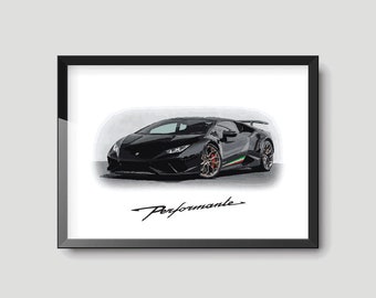 Details about / Lamborghini Aventador Pop Art Canvas Décor Poster Frame For Gifts Love Supercars