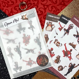 London Escada X Planning with a Scorpio Combo Pack | Vogue Dance Sticker Sheets | Funny Dancing Cat Stickers | Elements of Vogue