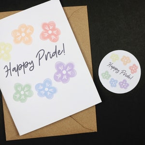 Glücklich stolz handgemachte Grußkarte | StolzE Grußkarte | LGBTQ+ Stolz | Soziale Distanz feiern | Homosexuell Karte | Liebe gewinnt | Cheers Queers