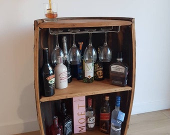 Whisky Barrel Half Scotch Reclaimed Cask - Drinks Cabinet - Oak Barrel - Home Bar - Cooperage - Distillery - Barrel Bar - pub - Gift