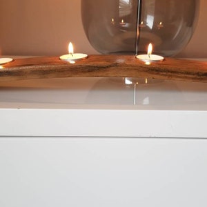 Large Loch Lomond solid Oak whisky barrel Stave candle/Tea light holder / Farmhouse image 3