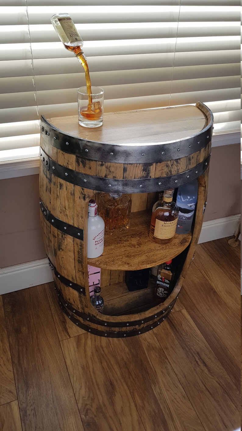 half wooden whiskey barrels for sale