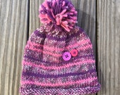 Knit Hat with Pom-pom