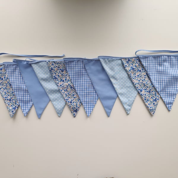 Bunting, blue bunting for outdoor, cotton bunting, baby shower decoration