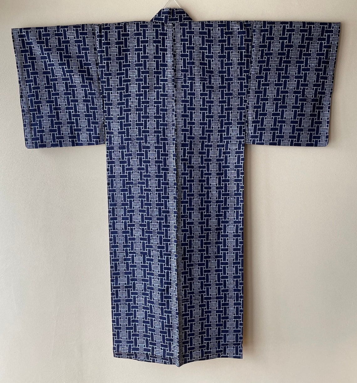 Japanese Kimono Robe Yukata Cotton Dressing Gown Onsen Beach Etsy
