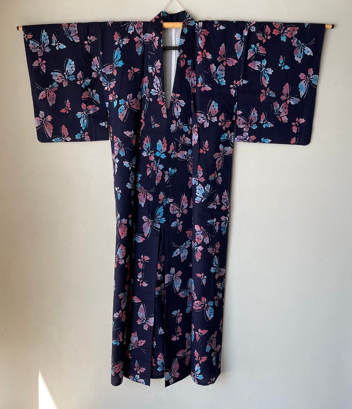 Japanese Kimono Robe Yukata for Women Cotton Dressing Gown Etsy