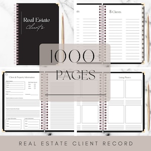 Real Estate Agent Client Record, Digital Real Estate Planner, Goodnotes Real Estate, Real Estate Business Planner, Real Estate Social media