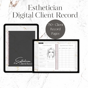 Digital Esthetician Client Record Planner, tools for estheticians, esthetician client forms,esthetician instagram templates,esthetician logo