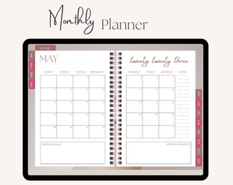 Monthly Planner 2023, Goodnotes planner, Digital Planner 2023, Personal Planner 2023, Downloadable Planner, Minimalist Planner