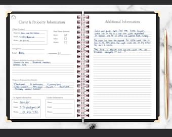 Planificador para agentes inmobiliarios, regalo para agente inmobiliario, información del cliente inmobiliario, plantillas de redes sociales inmobiliarias