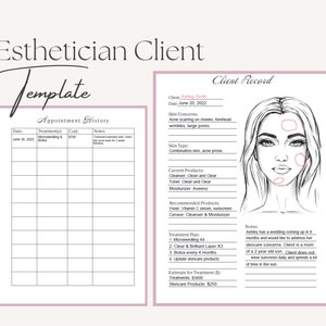 Esthetician Client Forms Downloadable for Goodnotes, Esthetician Social Media Templates, Spa Client consent forms, Treatment planning forms