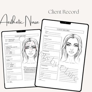 Digitale sjabloon voor esthetische verpleegkundige, sjabloon voor botox-verpleegkundige, esthetische verpleegkundige formulieren, cosmetische verpleegkundige formulier, Medspa-formulieren, botox verpleegkundige klantdossier