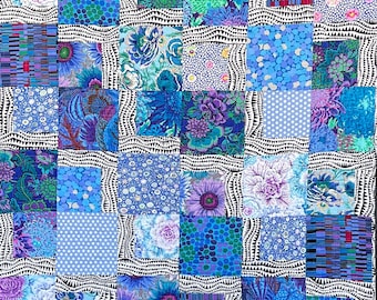 Kaffe Quilt Kit -San Julian Quilt Kit -Quilt Kits for Beginners- Lola and Ellie Quilt Kit - Kaffe Fassett You Choose Your Colorway!