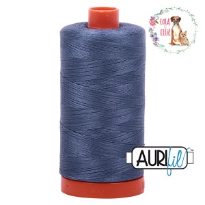 Aurifil Cotton Mako 1248 Dark Grey Blue 50 wt Aurifil Cotton Mako 1248 Dark Grey Blue 50 wt