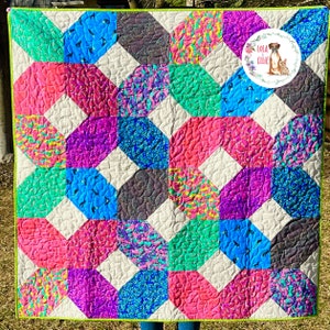 Tula Pink Homemade Quilt Kit - Tula Pink Quilt Kit -Quilt Kits For Beginners -Tula Pink Baby Quilt Kit- Beginner Quilt Kit - Easy Quilt Kit