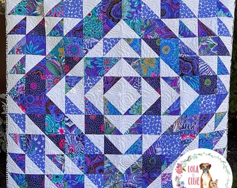 Kaffe Quilt Kit -Wanderer Quilt Kit -Quilt Kits for Beginners- Lola and Ellie Quilt Kit - Kaffe Fassett You Choose Your Colorway!