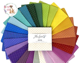 Tula Pink True Colors Fabric Bundle: Tiny Dots and Stripes