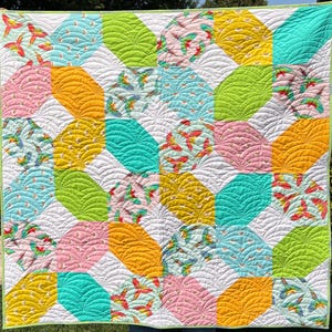Tula Pink Baby / Lap Quilt Kit -Quilt Kits For Beginners - Featuring Homemade and Daydreamer collections Beginner Quilt Kit - Easy Quilt Kit