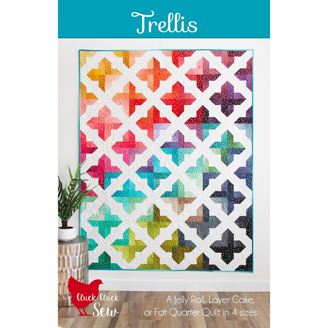 Trellis Quilt Pattern Kit Kaffe Aboriginal Dot Fabric Rainbow Quilt ...