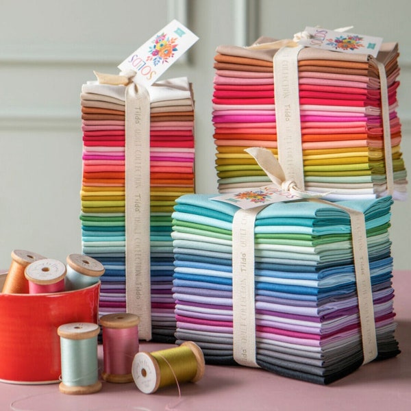 Tilda Solids - Warm Solids Bundle - Cool Solids Bundle - Fat Quarter Bundle - Collection complète - Expédition gratuite le jour même