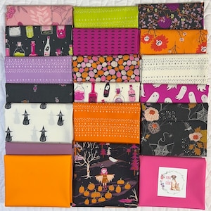 IN STOCK! Spooky 'n Witchy  Fat Quarter, Half Yard and Full Yard Bundles - Art Gallery Fabric - Halloween Fabric  Halloween Quilt