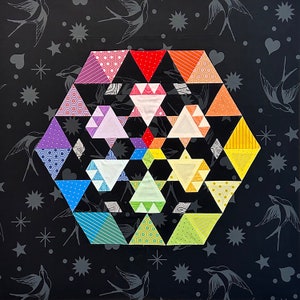 Tula Pink Diamond Dust Mini Quilt Kit: Paper Piece Pack & Templates