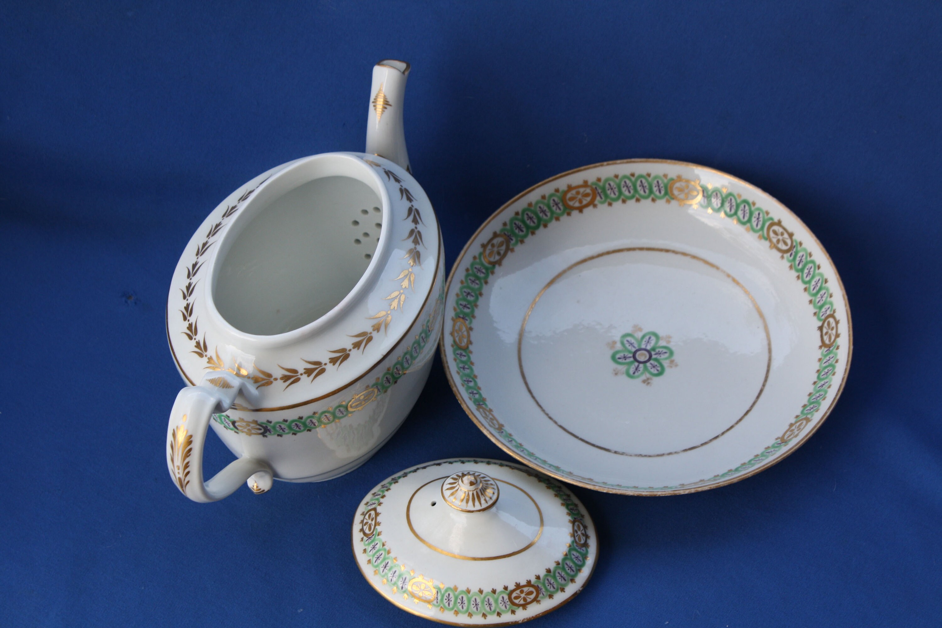 18世紀ウースター Zorensky コレクション ポット 18世紀ウースター