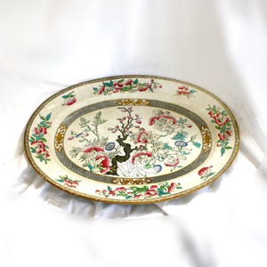 Antique Large 19th Century Mintons Indian Tree Serving Platter 20&quot;